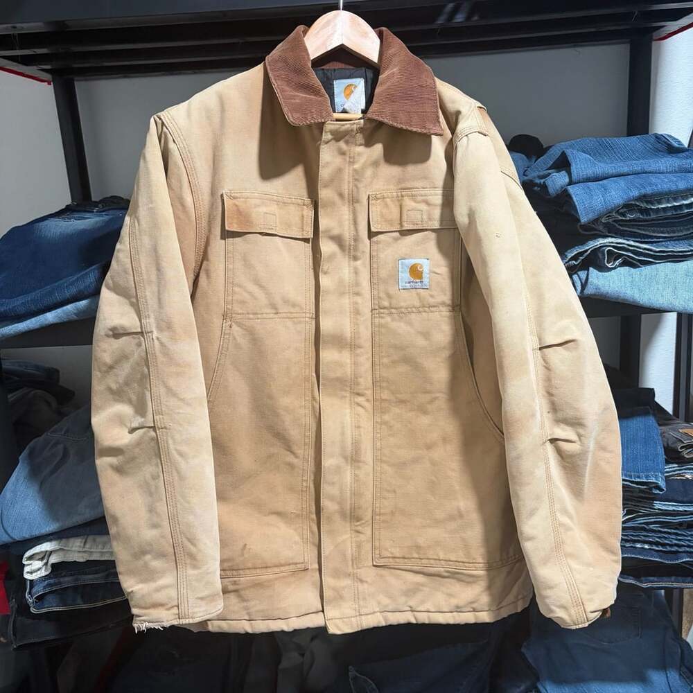 Carhartt Vintage Traditional Coat Work Jacket Brown size 38